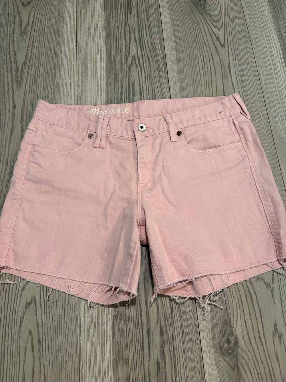 Madewell Pink Denim Shorts Size 28
